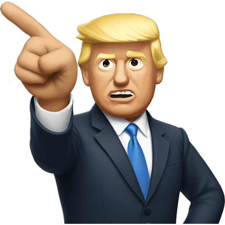 Donald trump pointing emoji