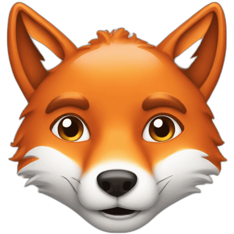 Sweaty fox emoji