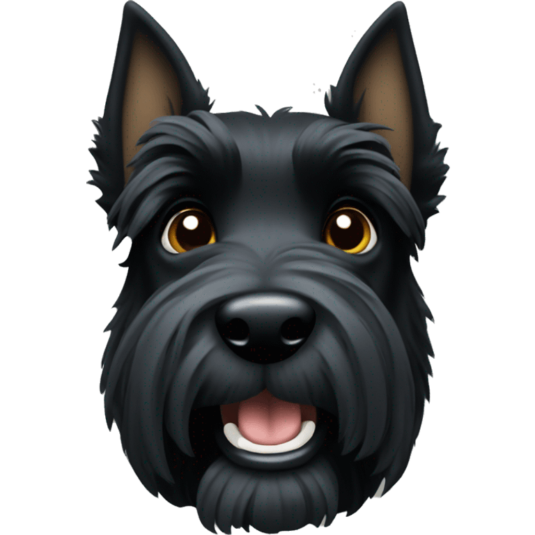 Black Scottish terrier emoji