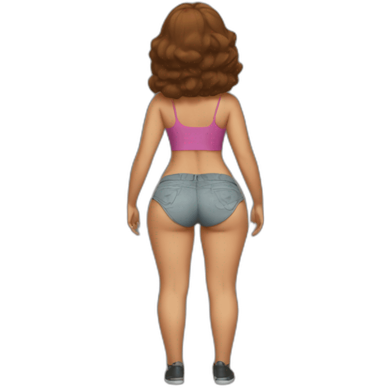 Woman with big butt emoji