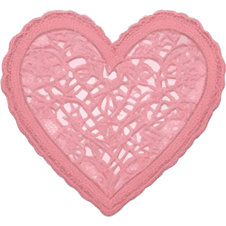 Pink lace heart emoji