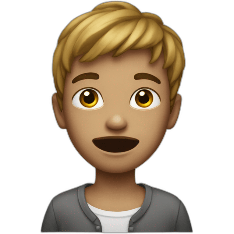 Enfant qui se fait mordre emoji