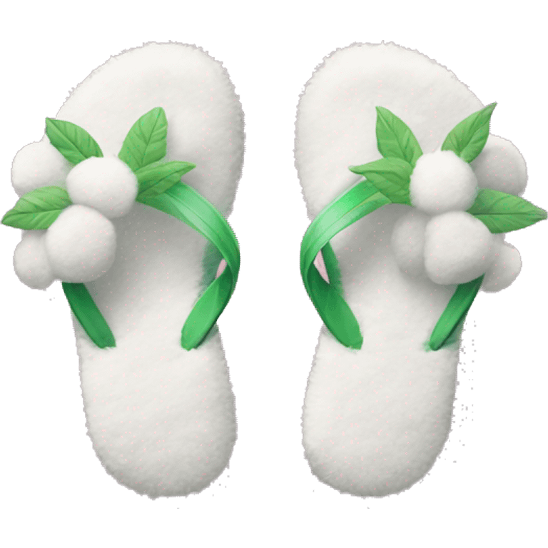 Make a pair of fluffy flip flops emoji