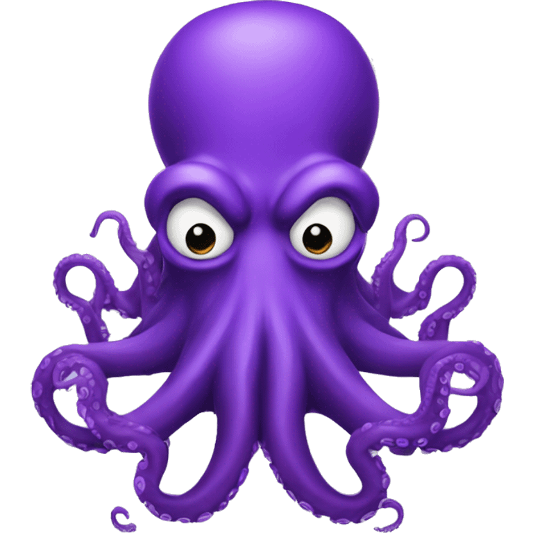 purple Octopus with beard emoji