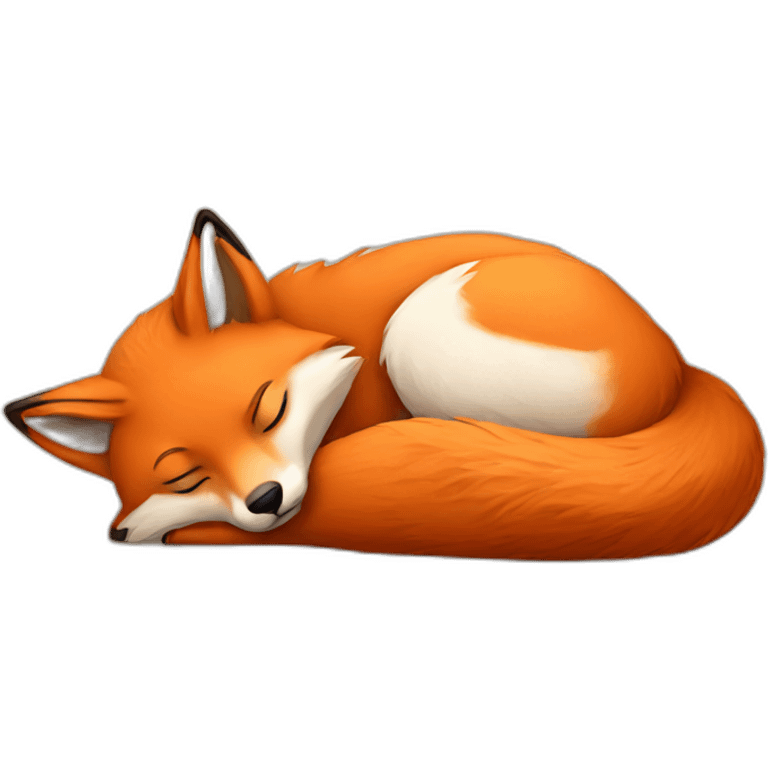 fox sleeping emoji