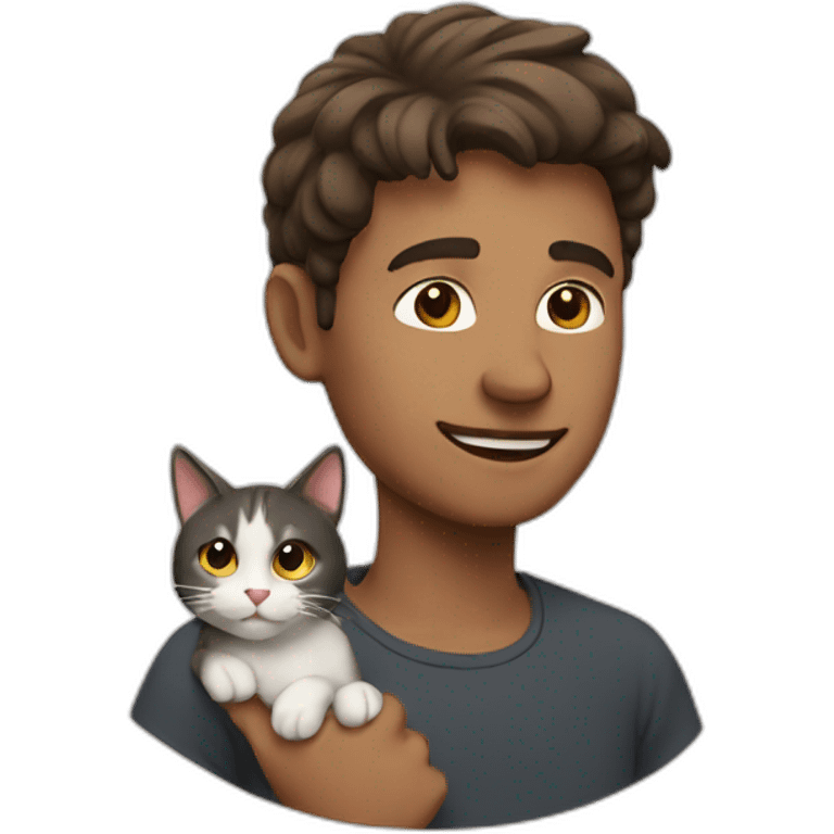 man with cat emoji