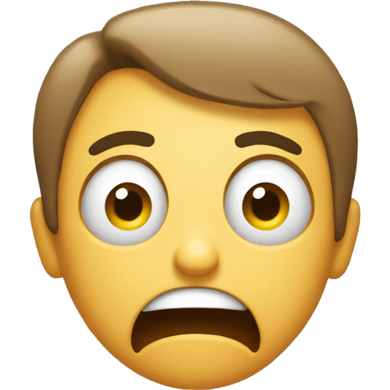 Shocked face looking at screen emoji