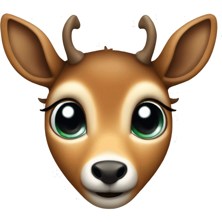 deer with eyes in the shape of heart emoji, deer's eyes are hearts emoji