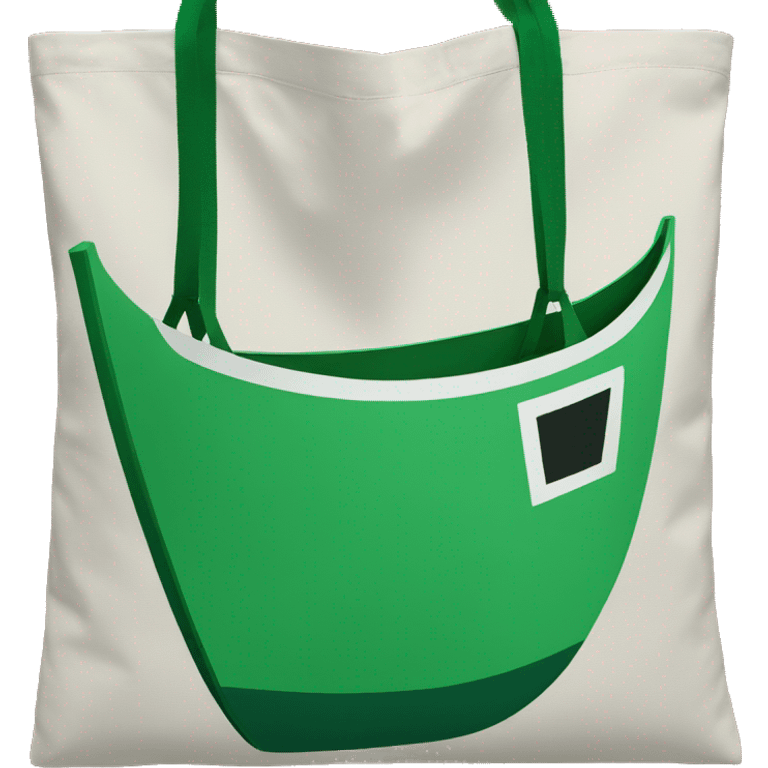 green boat tote  emoji