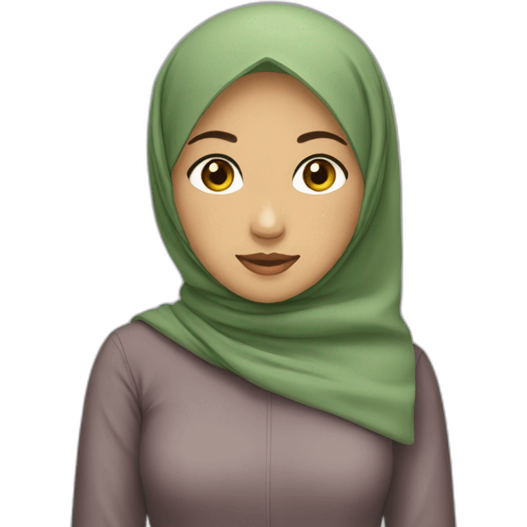 malay girl with hijabi emoji