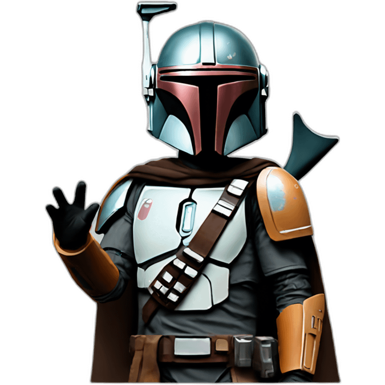 Mandalorian waving emoji