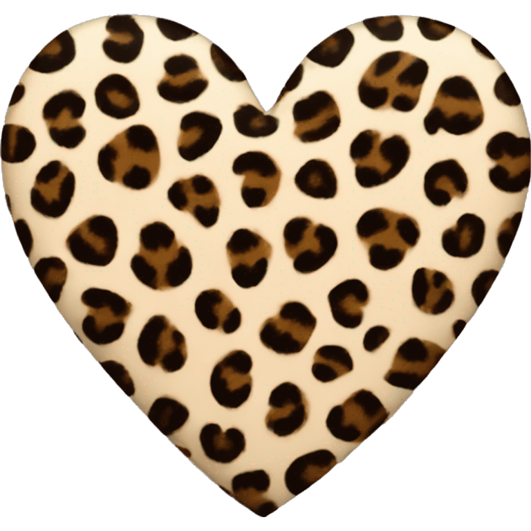 leopard print heart emoji