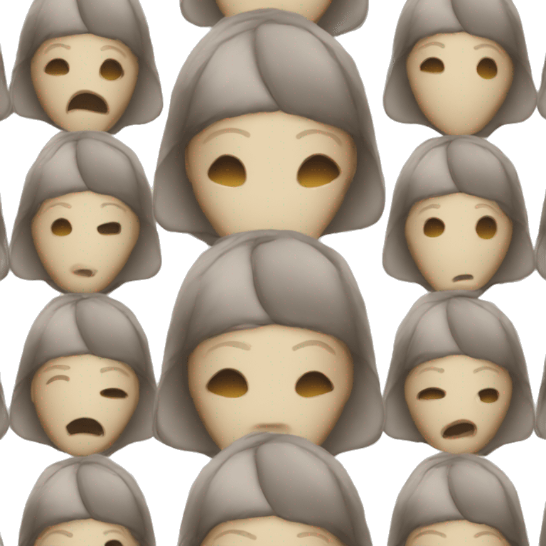 A sick woman have mask  emoji