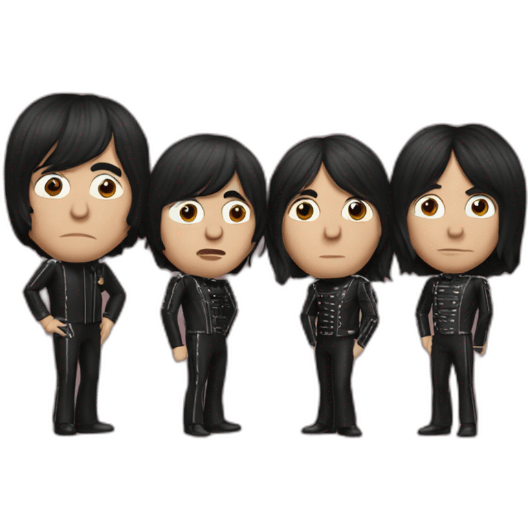 The beatels in Kiss makeup emoji