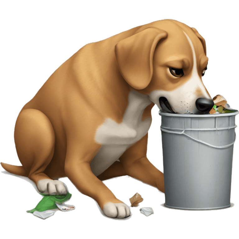 Dog eating trash  emoji