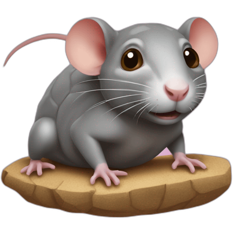 Rat sur tortue emoji