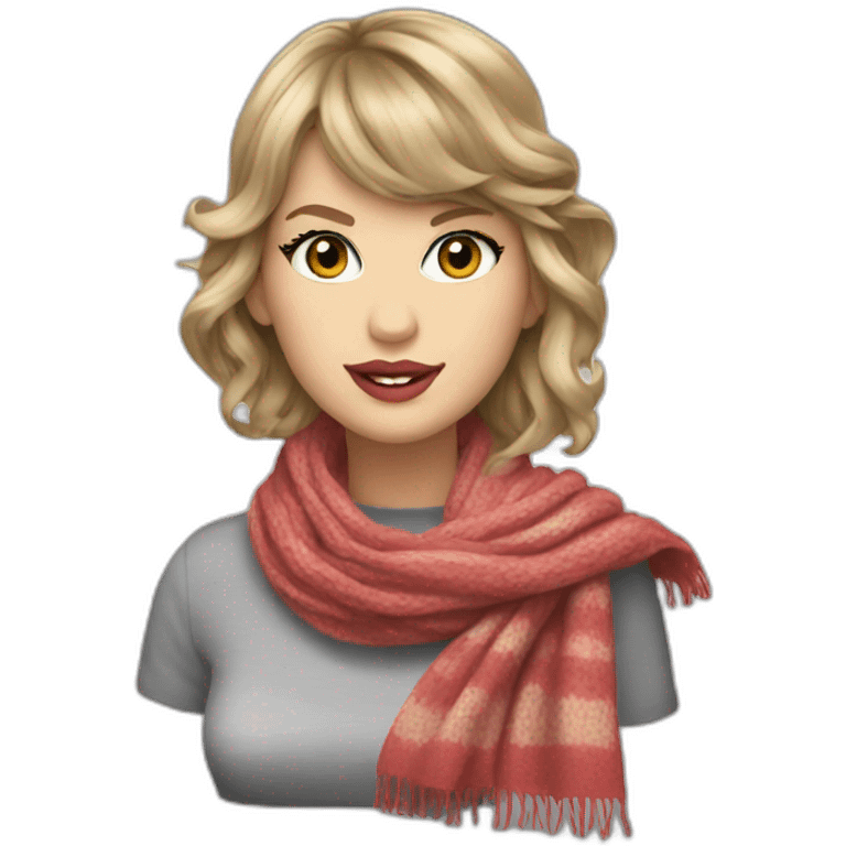 Taylor Swift with scarf emoji