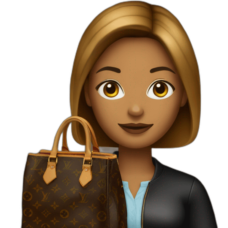 Woman with Louis Vuitton bag  emoji