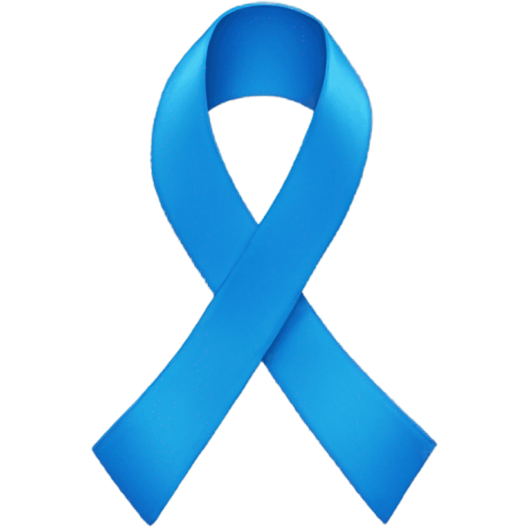 Blue cancer ribbon emoji