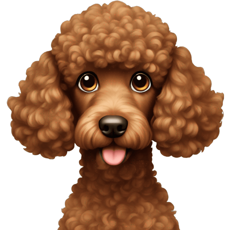 Brown poodle emoji