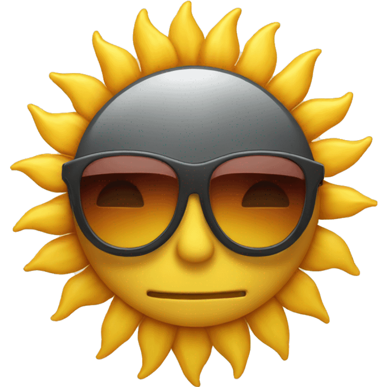 Sun with sunglasses emoji