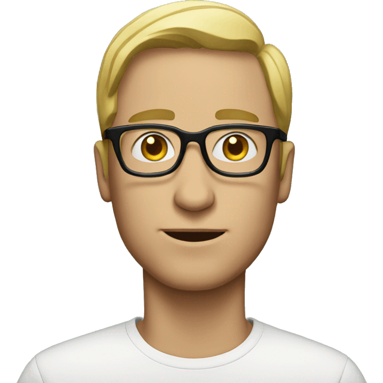 white man with glasses  emoji