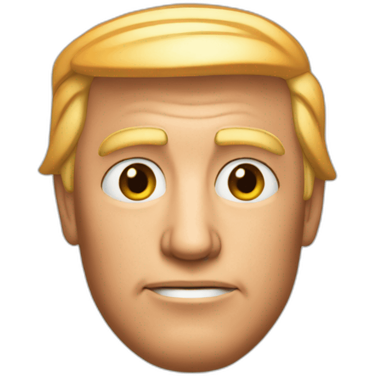 Donald trump with orangish skin emoji