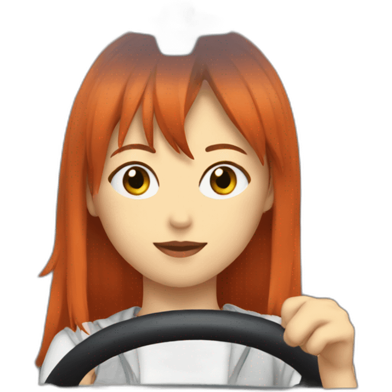 Asuka in car emoji