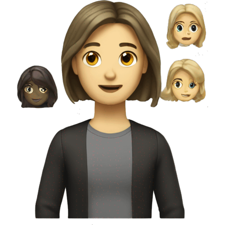 brunette man blonde female emoji