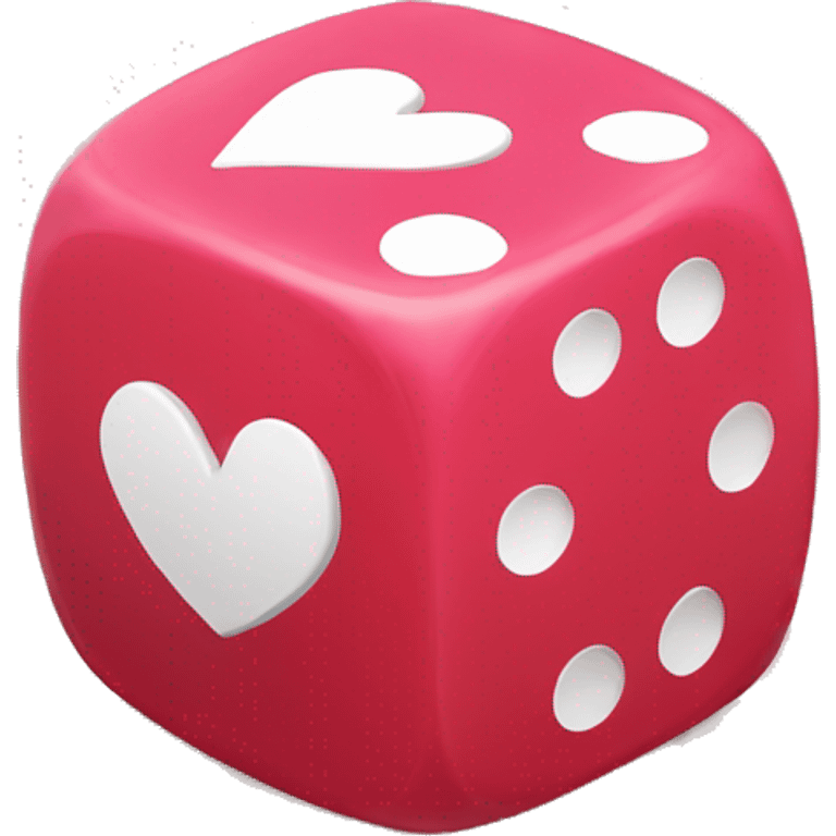 Dice with hearts emoji