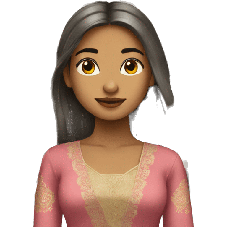 bangladesh princess long straight hair emoji