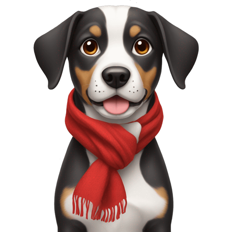 dog wearing a red scarf emoji