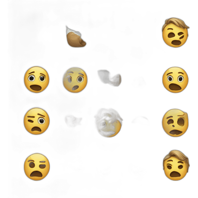 Emojis qui se mort la lèvre et rougit  emoji