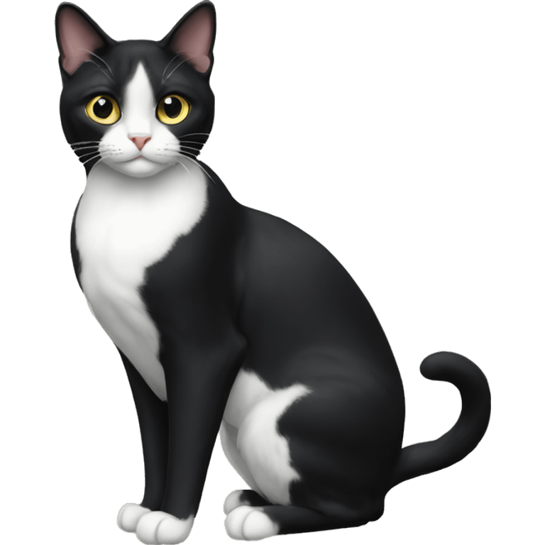 Tuxedo Cat Breed Full Body emoji