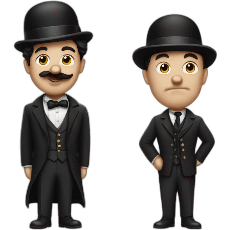 Mix of Adolf and Charlie Chaplin emoji