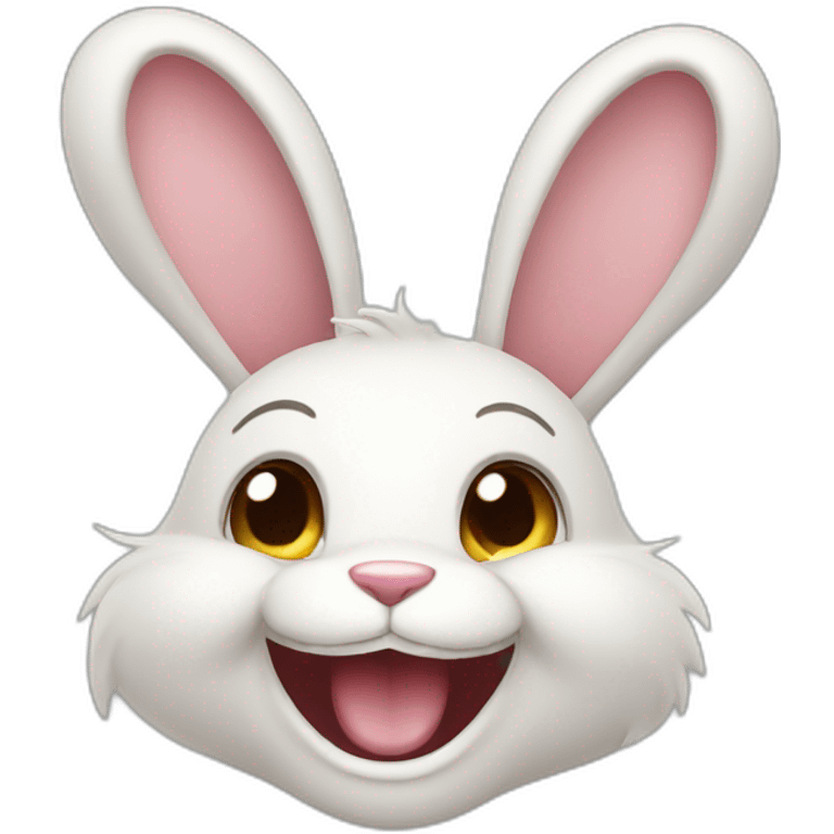 Laughing bunny emoji