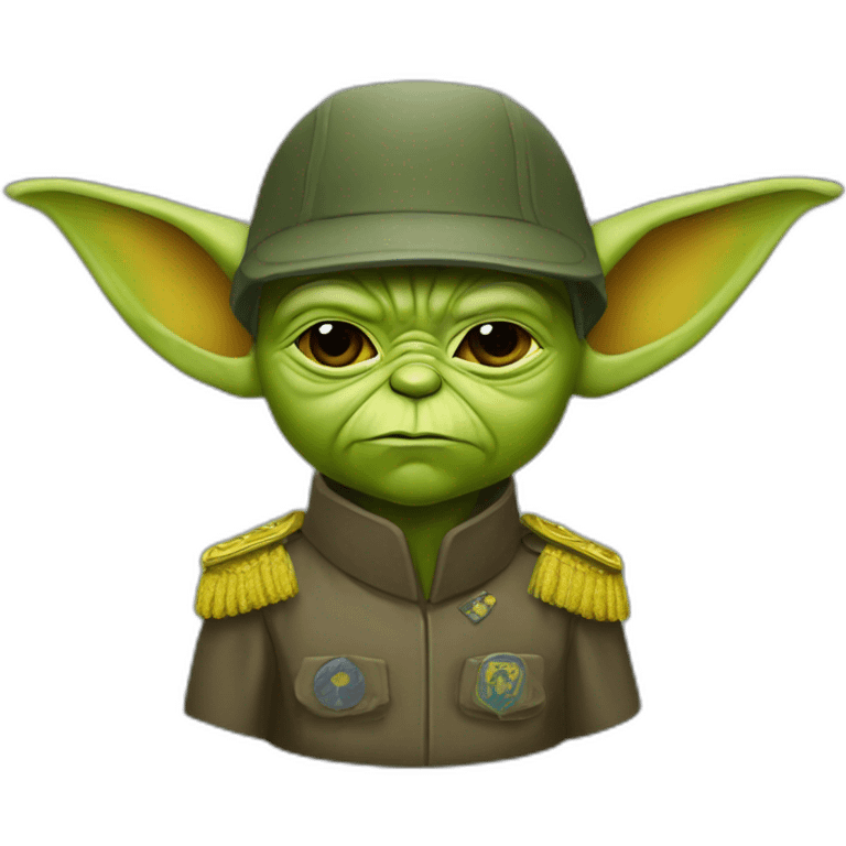 Yoda Ukrainian army strong general cap  emoji