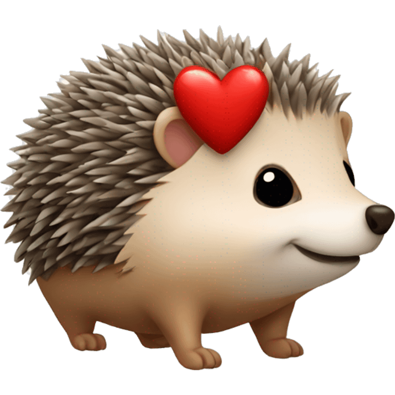 Hedgehog with heart  emoji