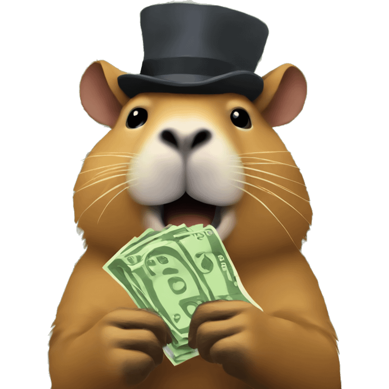 capybara spreading money emoji