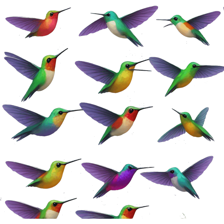 Colorful hummingbird  emoji