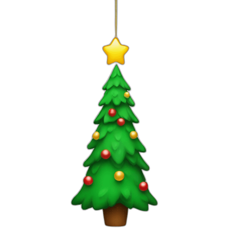 Christmas tree horizontally hanging on the ceiling emoji