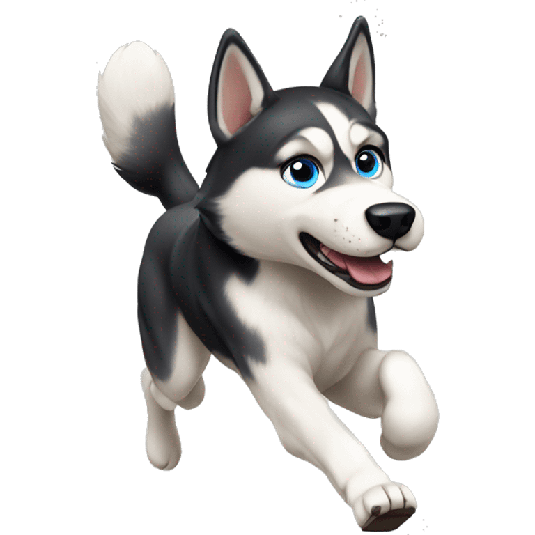 Siberian husky running emoji