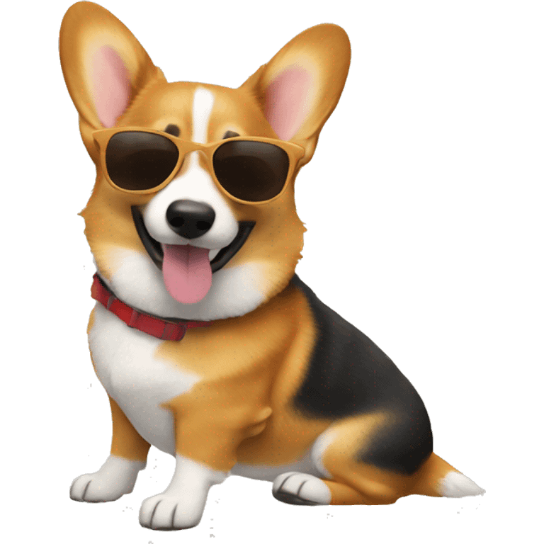 Corgi with sunglasses  emoji