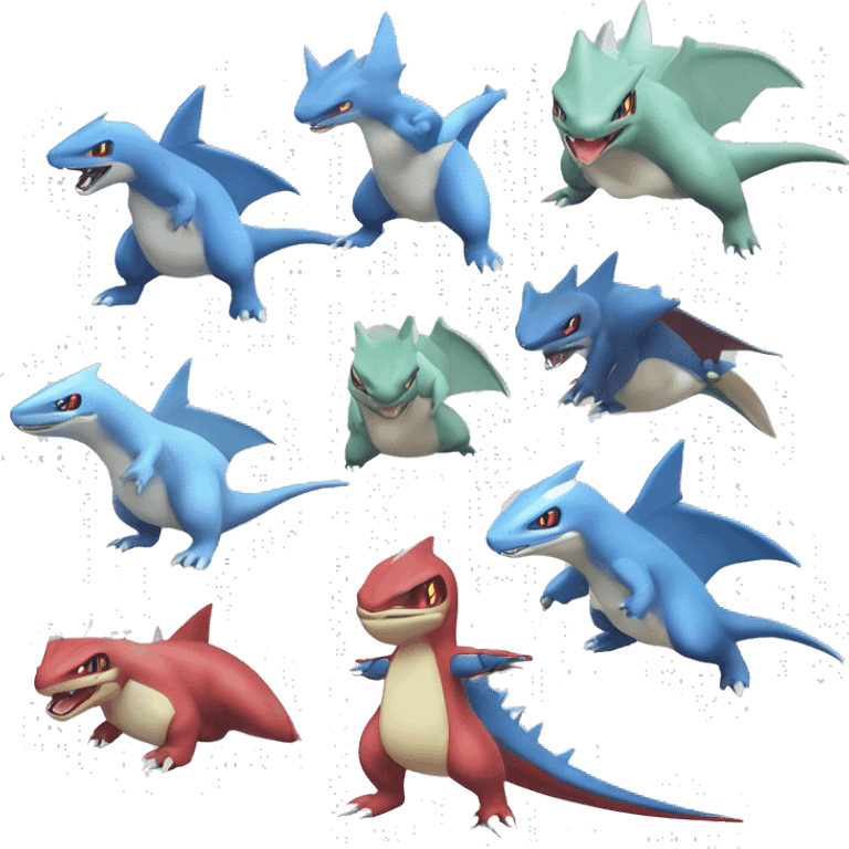 Latios-Sharpedo-Charmeleon-Gible-Gabite-Larvitar-Fakémon Full Body emoji