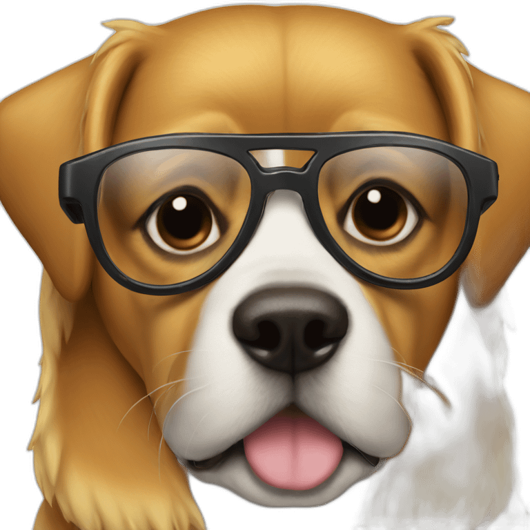 Dog with deal with it glasses emoji