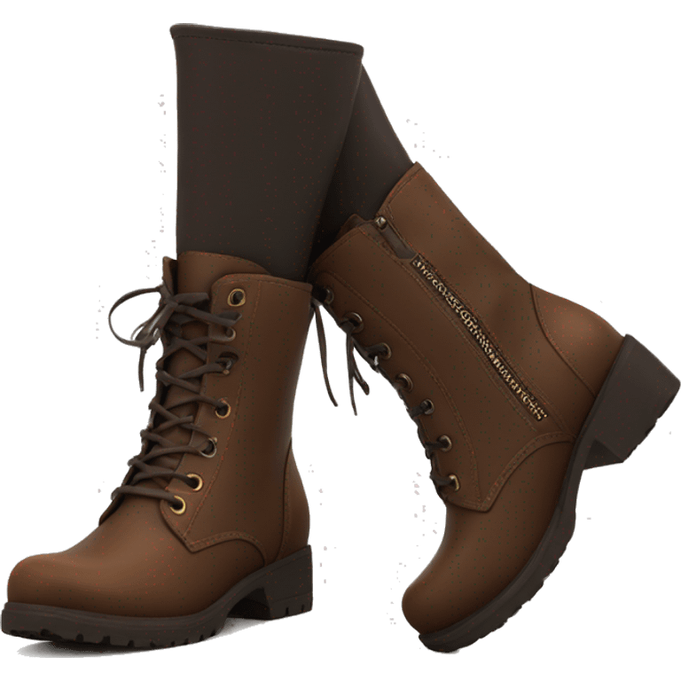 ankle boots brown emoji