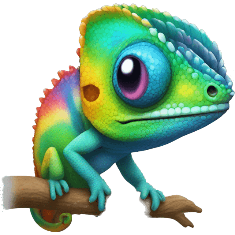 Rainbow Chameleon emoji