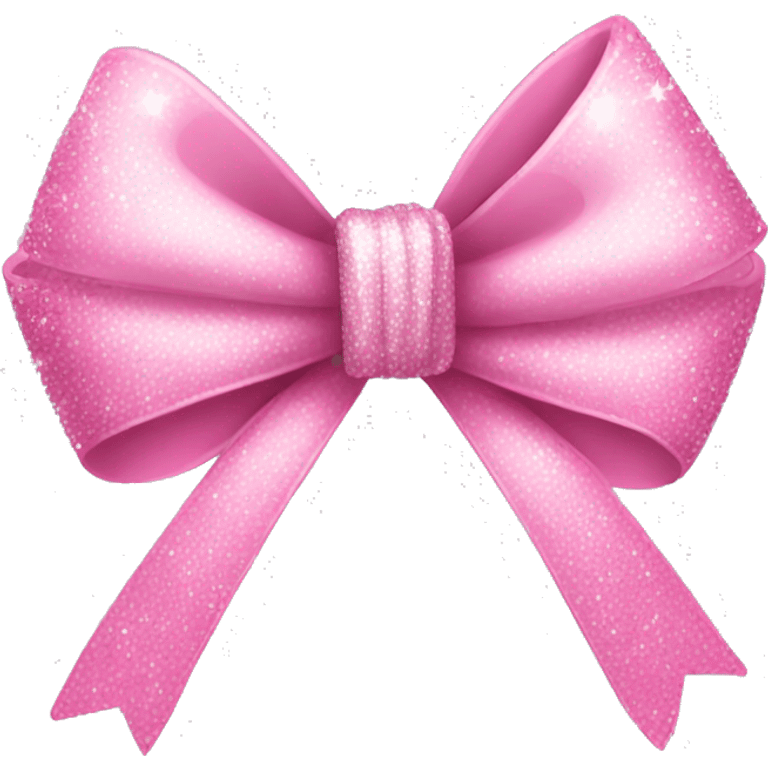 Pink bow with sparkles emoji