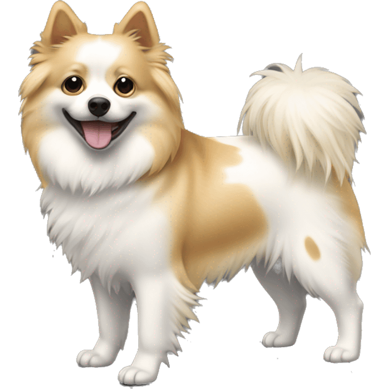 White and blonde spots spitz emoji