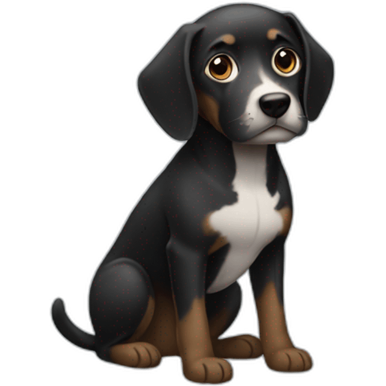 Perrita negra emoji